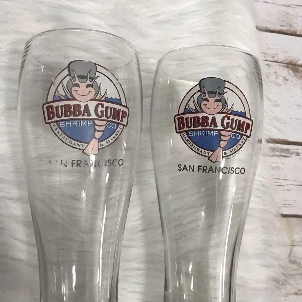 🦩 Bubba Gump Shrimp‎ Co San Francisco Beer Pilsner Glass Souvenir Cup